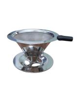 Coador De Café Reutilizável Inox Funil 95 mm Com Base Agroprime (YJ 115ª5) Coador De Café Reutilizável Inox Funil 95 mm Com Base Agroprime (YJ 115ª5)