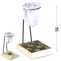 Coador de Café Tecido com Supote Madeira