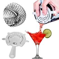 Coador de Drinks Gelo Profissional Aço Inox Barman Bebidas Coador de Drinks Gelo Profissional Aço Inox Barman Bebidas