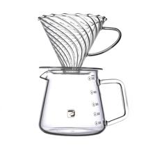Coador e Jarra De Vidro Borossilicato Passador de Café V60 500ml Kit Preparo para Café Coador e Jarra De Vidro Borossilicato Passador de Café V60 500ml Kit Preparo para Café