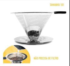 Coador Filtro 101 Café Pour Over Aço Inox Alta