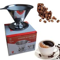 Coador Filtro Café Aço Inox Sem Uso De Filtro 14,5 cm x 9 cm