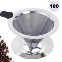 Coador Filtro Café Permanente Aço Inox Reutilizável Tamanho P 100 - UNY GIFT