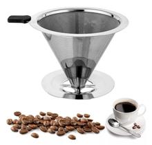 Coador Filtro Café Permanente Aço Inox Sem Uso De Papel Reutilizavel