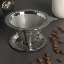 Coador Filtro de Café Reutilizável Em Aço Inox Tamanho 103 Não Utiliza Filtro de Papel - Wellmix