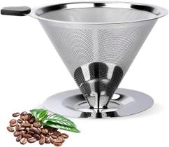 Coador Filtro de Café Reutilizável Em Aço Inox Tamanho 103 Não Utiliza Filtro de Papel