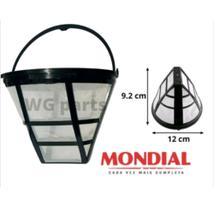 Coador filtro permanente Cafeteira Mondial 32 xícaras - serva na cafeteira preta e vermelha