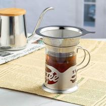 Coador Inox Cafe Cha Filtro Sem Papel Peneira Mini Reutilizavel Luxo