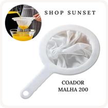 Coador Malha 200 Filtrante Reutilizável Ideal para Leite Soja Iogurte Chá