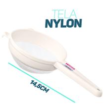 Coador Peneira 14,5cm Tela Nylon Plástico Prático Durável Sanremo Cozinha