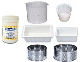 Coalho Em Pó Halamix 50G + 4 Formas Plástico + 2 Formas Inox