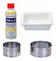 Coalho Ha-La 200Ml + 1 Forma Mussarela 4Kg + 2 Formas Inox