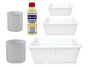 Coalho Ha-la 200ml + 2 Formas Frescal + 3 Formas Mussarela