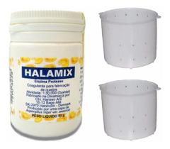 Coalho Halamix Pó 50g Fabricação De Queijos + 2 Formas 1kg