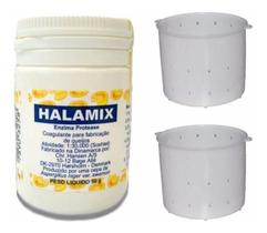 Coalho Halamix Pó 50G Fabricação De Queijos + 2 Formas 1Kg