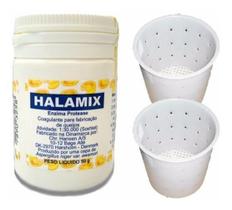 Coalho Halamix Pó 50G Fabricação De Queijos + 2 Formas 500G