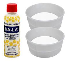 Coalho Líquido Ha-la 200ml + 2 Formas Queijo Canastra 1kg