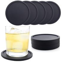 Coasters Wokex Silicone Preto para bebidas, 5 unidades