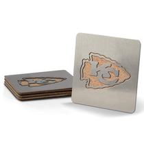 Coasters YouTheFan Kansas City Chiefs em aço inoxidável