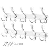 Coat Hooks GlazieVault em aço inoxidável branco (pacote com 2)