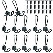Coat Hooks Hajoyful Rustic Entryway, pacote com 12 unidades, aço preto Coat Hooks Hajoyful Rustic Entryway, pacote com 12 unidades, aço preto