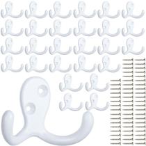 Coat Hooks iBosins Heavy Duty Double Pin montados na parede x28