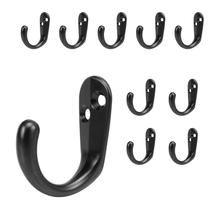 Coat Hooks Near Moon, montado na parede, pacote com 10 unidades de metal pesado