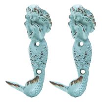 Coat Hooks SOFFEE DESIGN, parede de metal em forma de sereia, 2 peças