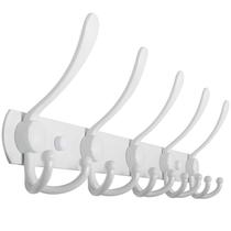 Coat Rack Wall Mount WEBI 5 Triple Hooks em aço inoxidável branco