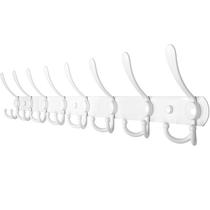 Coat Rack Wall Mount WEBI Long 8 Tri Hooks 30 cm Hook Rail branco