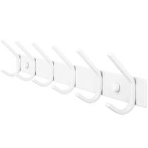 Coat Rack WEBI Wall Mount White 6 ganchos de aço 43,5x4x8cm Coat Rack WEBI Wall Mount White 6 ganchos de aço 43,5x4x8cm