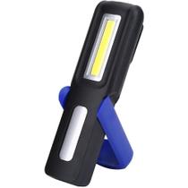 Cob Led Walkman USB Light Rechargeable Cob Work Lanterna multifuncional com gancho pendurado, (preto)(Azul)