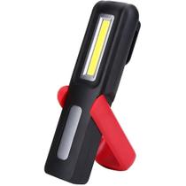 Cob Led Walkman USB Light Rechargeable Cob Work Multifunction Lamp Com Gancho pendurado, (preto)(Vermelho)