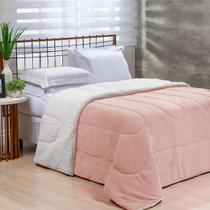 Coberdrom 1 Peça Fleece Com Sherpa Queen Rosa - Noruega