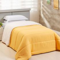 Coberdrom 1 Peça Solteiro Percal 200 Fios Com Sherpa Flupy 100% Poliéster - Amarelo Coberdrom 1 Peça Solteiro Percal 200 Fios Com Sherpa Flupy 100% Poliéster - Amarelo