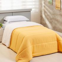 Coberdrom 1 Peça Solteiro Percal 200 Fios Com Sherpa Flupy 100% Poliéster - Amarelo Coberdrom 1 Peça Solteiro Percal 200 Fios Com Sherpa Flupy 100% Poliéster - Amarelo