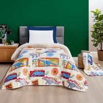 Coberdrom Bouti Kids Solteiro 01 Peça Manta Alta 150g - Dino Coberdrom Bouti Kids Solteiro 01 Peça Manta Alta 150g - Dino