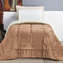 Coberdrom Casa Scarpa Apollo Solteiro Sherpa Manta Flannel Toque Lã De Carneiro - Rosa Alaranjado Apricot