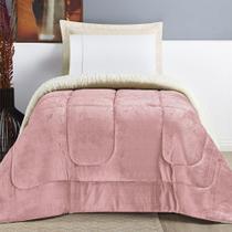 Coberdrom Casa Scarpa Apollo Solteiro Sherpa Manta Flannel Toque Lã De Carneiro - Rosa Coberdrom Casa Scarpa Apollo Solteiro Sherpa Manta Flannel Toque Lã De Carneiro - Rosa