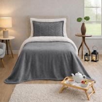 Coberdrom Casadinho Manta Soft e Sherpa Solteiro