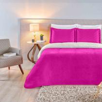 Coberdrom Casadinho Queen Manta Soft e Sherpa