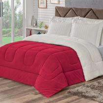 Coberdrom Casal King Veneza 1 Peça Manta Sherpa Fleece Cereja Coberdrom Casal King Veneza 1 Peça Manta Sherpa Fleece Cereja