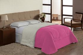 Coberdrom Casal Queen Avulso 2,20m x 2,40m Liso Sherpa/Microfibra Atenas cor: pink - do lar artigos decoração