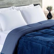 Coberdrom Casal Queen Dupla Face Manta E Malha Quentinho