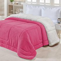 Coberdrom Casal Queen Size Pele de Carneiro Sherpa Edredom com Mantinha Manta Soft Microfibra Dupla Face