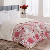 Coberdrom Casal Queen Winter 100% Algodão 01 Peça - Patchwork Vermelho