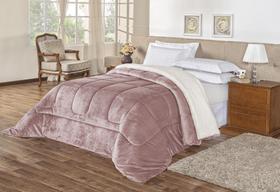 Coberdrom Casal Sherpa Lã Carneiro Rosê 2,40m x 2,10m