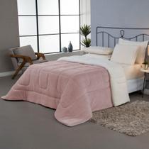 Coberdrom Cobertor Casal King Soft e Sherpa de Carneiro Dupla Face Macio Cor: Rosa Coberdrom Cobertor Casal King Soft e Sherpa de Carneiro Dupla Face Macio Cor: Rosa