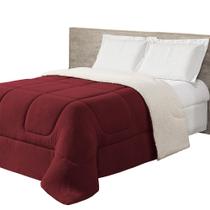 Coberdrom Cobertor Casal Queen Maya Dupla Face Manta Fleece e Sherpa de Carneiro Coberdrom Cobertor Casal Queen Maya Dupla Face Manta Fleece e Sherpa de Carneiro
