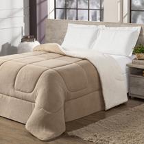 Coberdrom Cobertor Dupla Face Casal ou Queen Sherpa Manta Pele de Carneiro Toque Macio Lindas Cores